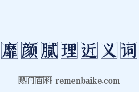 靡颜腻理近义词是什么意思的图片